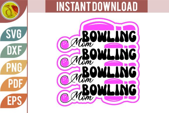 Bowling Mom Bowling SVG Retro