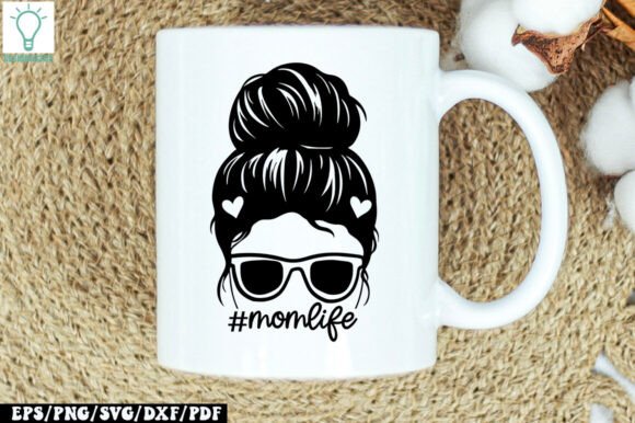 Mom Messy Bun Momlife SVG