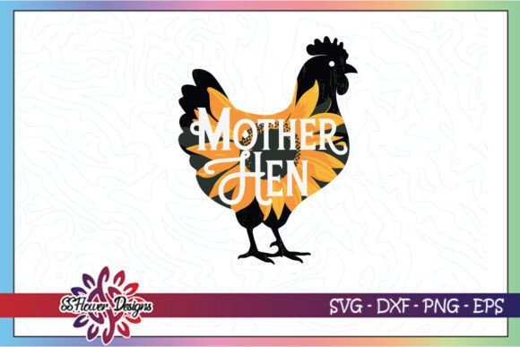 Mother Hen Farm Mom Distressed SVG