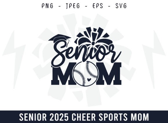 Proud Senior Cheer Baseball Mom Design