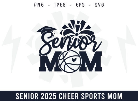 Proud Senior Cheer Basketball Mom Design