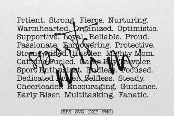 Sports Mom PNG SVG & Words Design Review